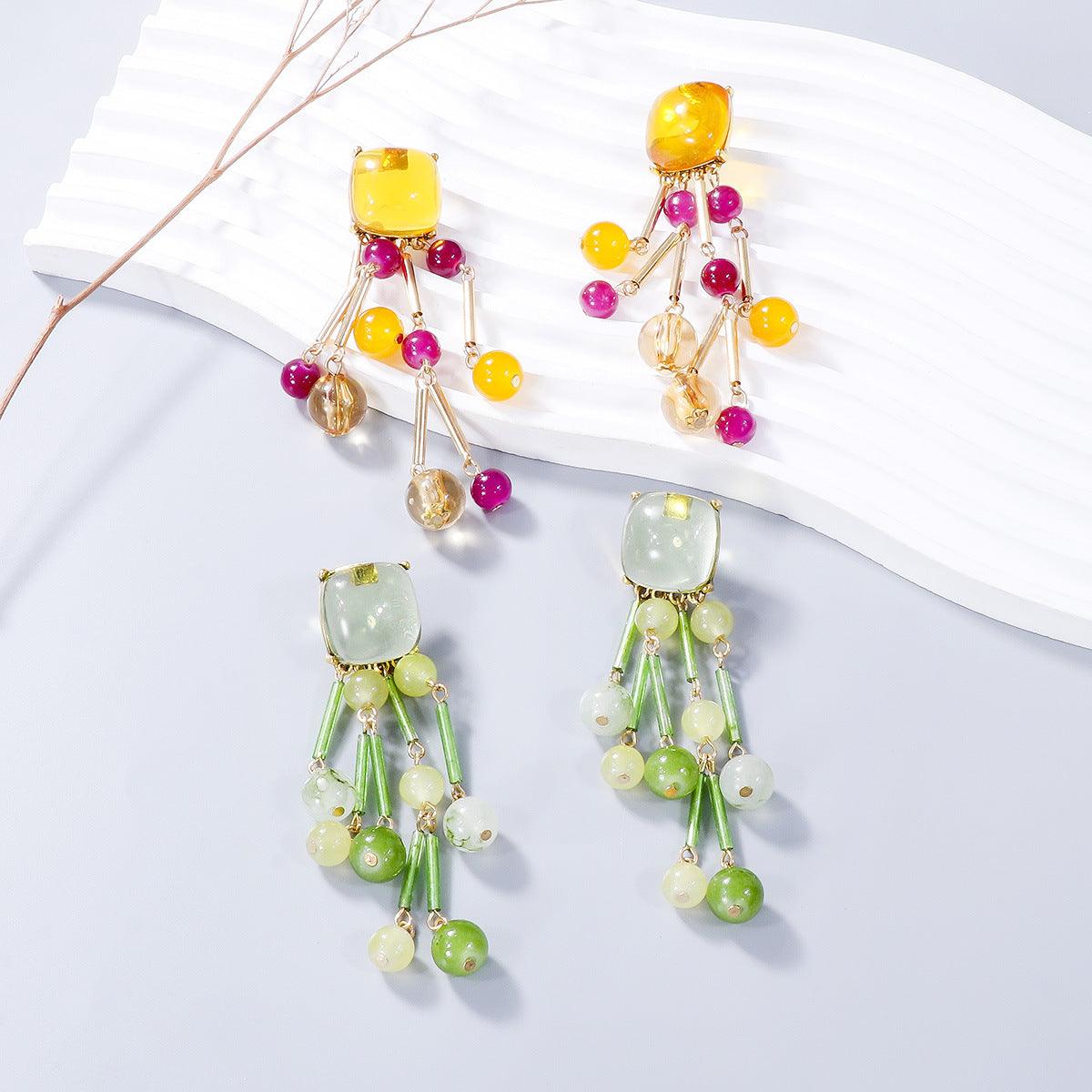 Bona Fide Fashion | Acrylic Bead Dangle Earrings - Bona Fide Fashion