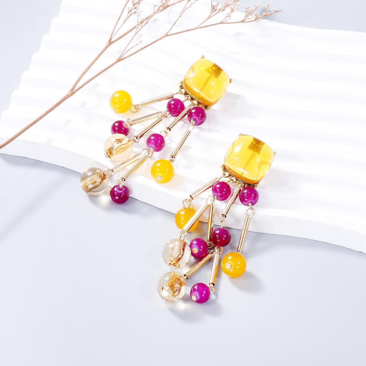 Bona Fide Fashion | Acrylic Bead Dangle Earrings - Bona Fide Fashion