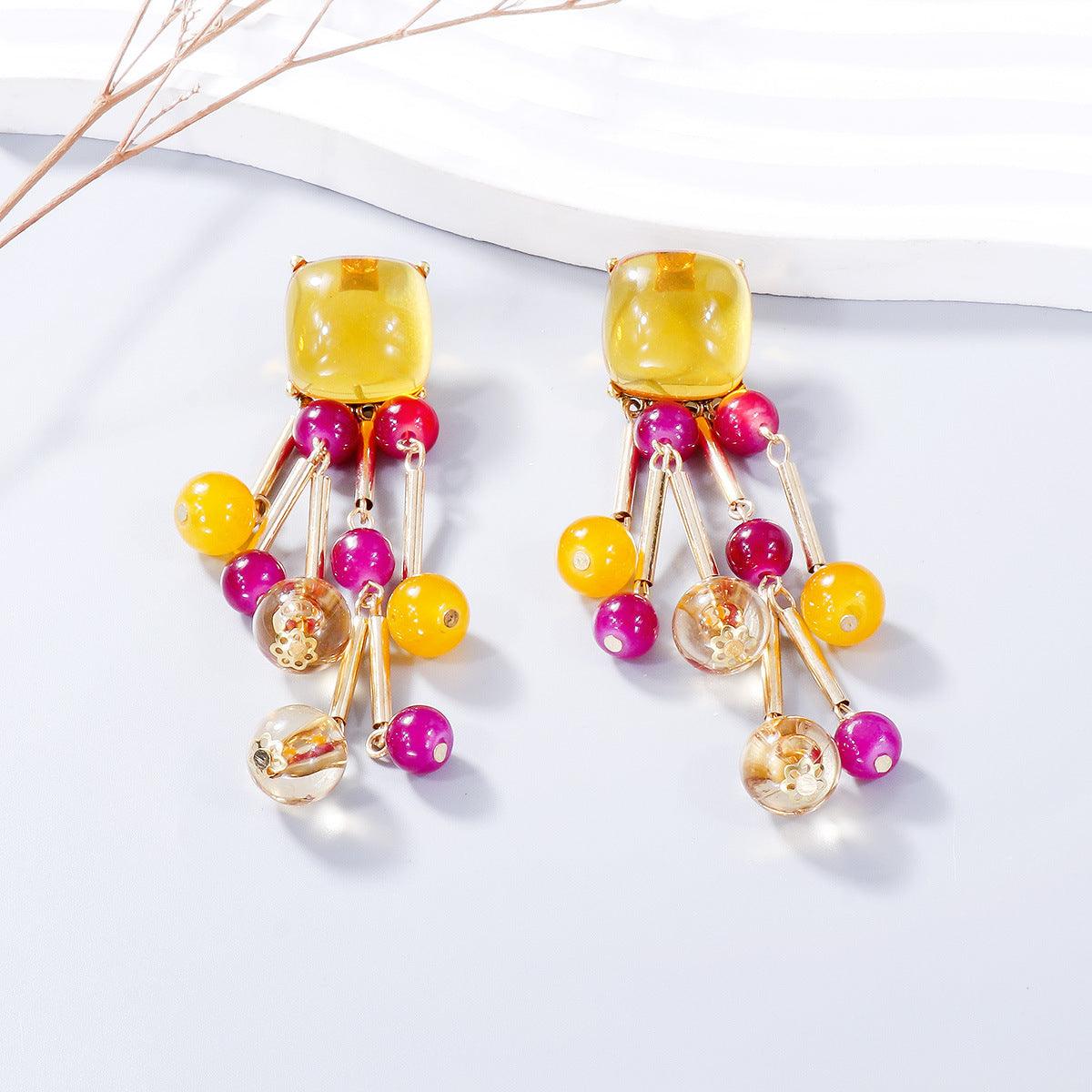 Bona Fide Fashion | Acrylic Bead Dangle Earrings - Bona Fide Fashion