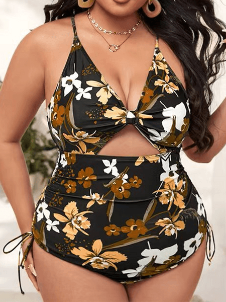 Bona Fide Fashion - Plus Size Swimwear One-piece Printed Bikini Swimsuit Summer Holiday - Women Fashion HW5C5ULS3Y - Bona Fide Fashion