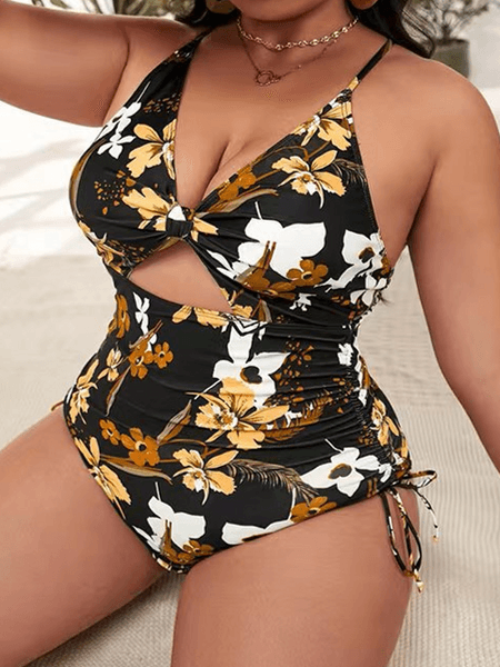 Bona Fide Fashion - Plus Size Swimwear One-piece Printed Bikini Swimsuit Summer Holiday - Women Fashion HW5C5ULS3Y - Bona Fide Fashion