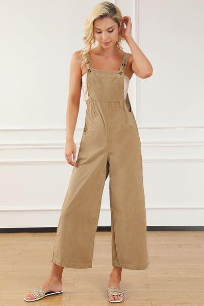 Bona Fide Fashion - Pocketed Wide Leg Overall - Women Fashion - Bona Fide Fashion