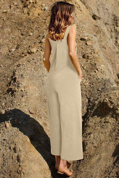 Bona Fide Fashion - Pocketed Wide Leg Overall - Women Fashion - Bona Fide Fashion