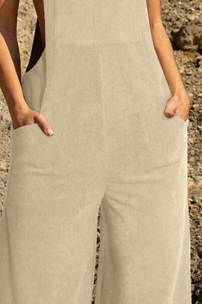 Bona Fide Fashion - Pocketed Wide Leg Overall - Women Fashion - Bona Fide Fashion