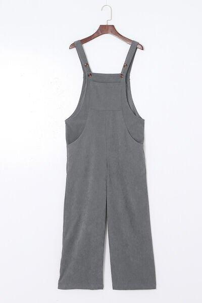 Bona Fide Fashion - Pocketed Wide Leg Overall - Women Fashion - Bona Fide Fashion