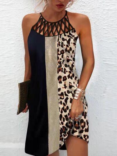 Bona Fide Fashion - Printed Grecian Neck Mini Dress - Women Fashion - Bona Fide Fashion