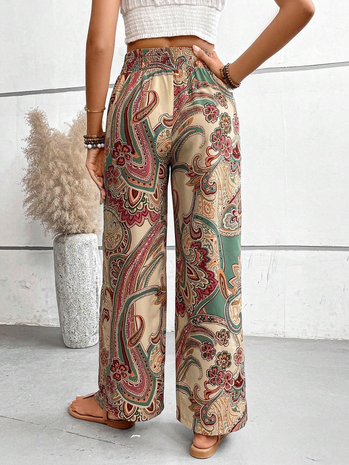 Bona Fide Fashion - Printed Wide Leg Pants - Women Fashion - Bona Fide Fashion