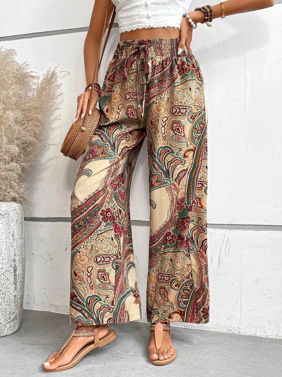 Bona Fide Fashion - Printed Wide Leg Pants - Women Fashion - Bona Fide Fashion