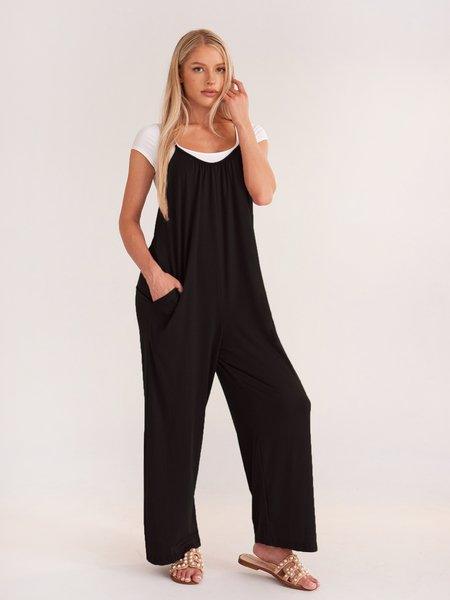 Bona Fide Fashion - Solid Color Slip Pocket Loose Suspender Jumpsuit - Women Fashion HFHD38VT7A - Bona Fide Fashion