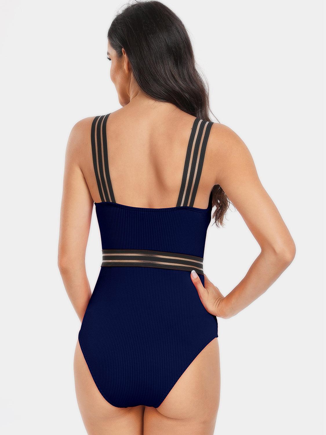 Bona Fide Fashion - V-Neck One-Piece Swimwear - Women Fashion - Bona Fide Fashion