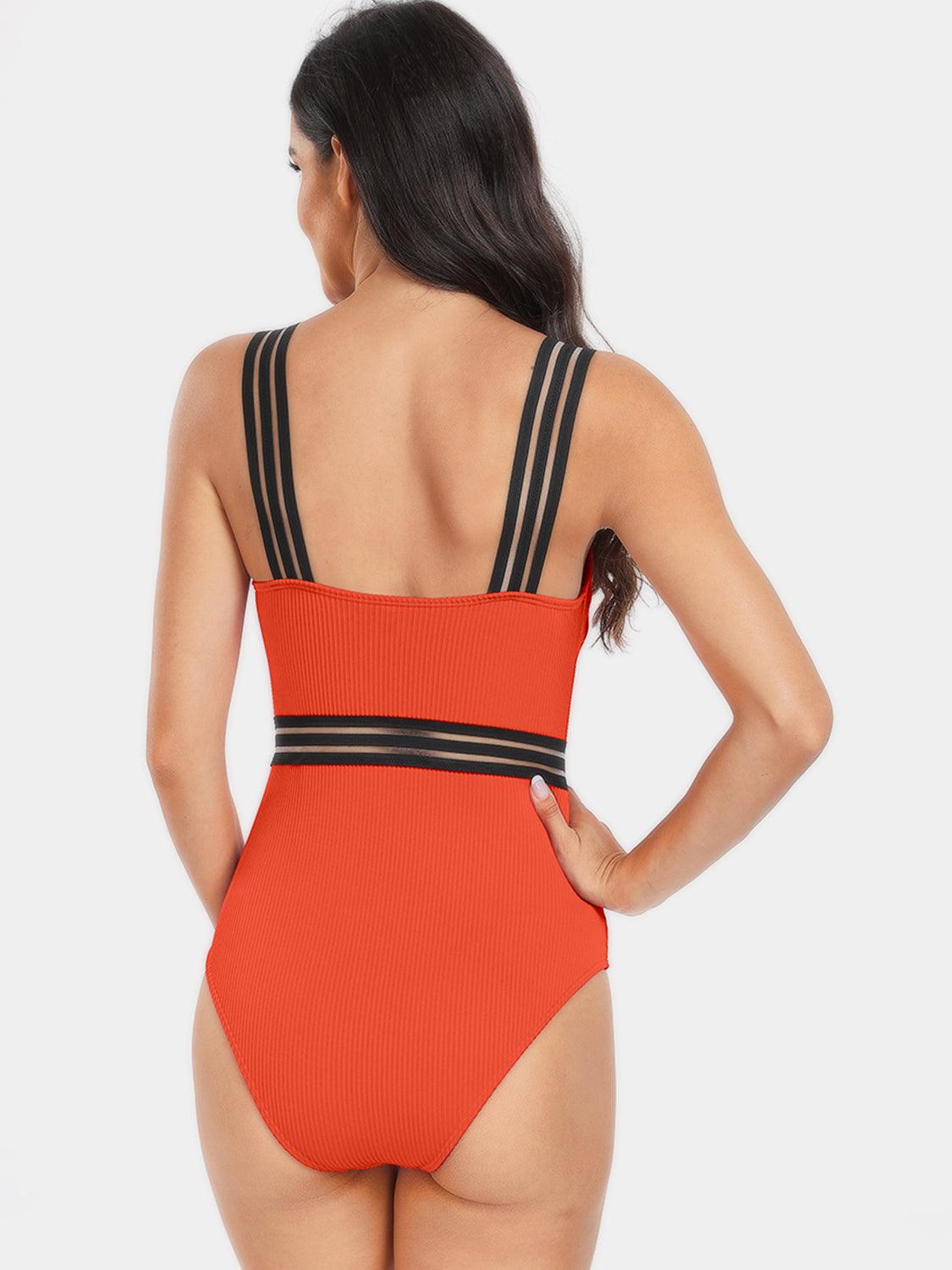 Bona Fide Fashion - V-Neck One-Piece Swimwear - Women Fashion - Bona Fide Fashion