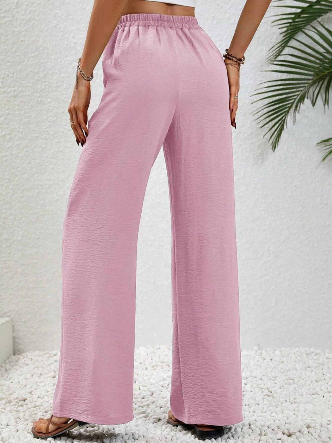 Bona Fide Fashion - Wide Leg Drawstring Pants - Women Fashion - Bona Fide Fashion