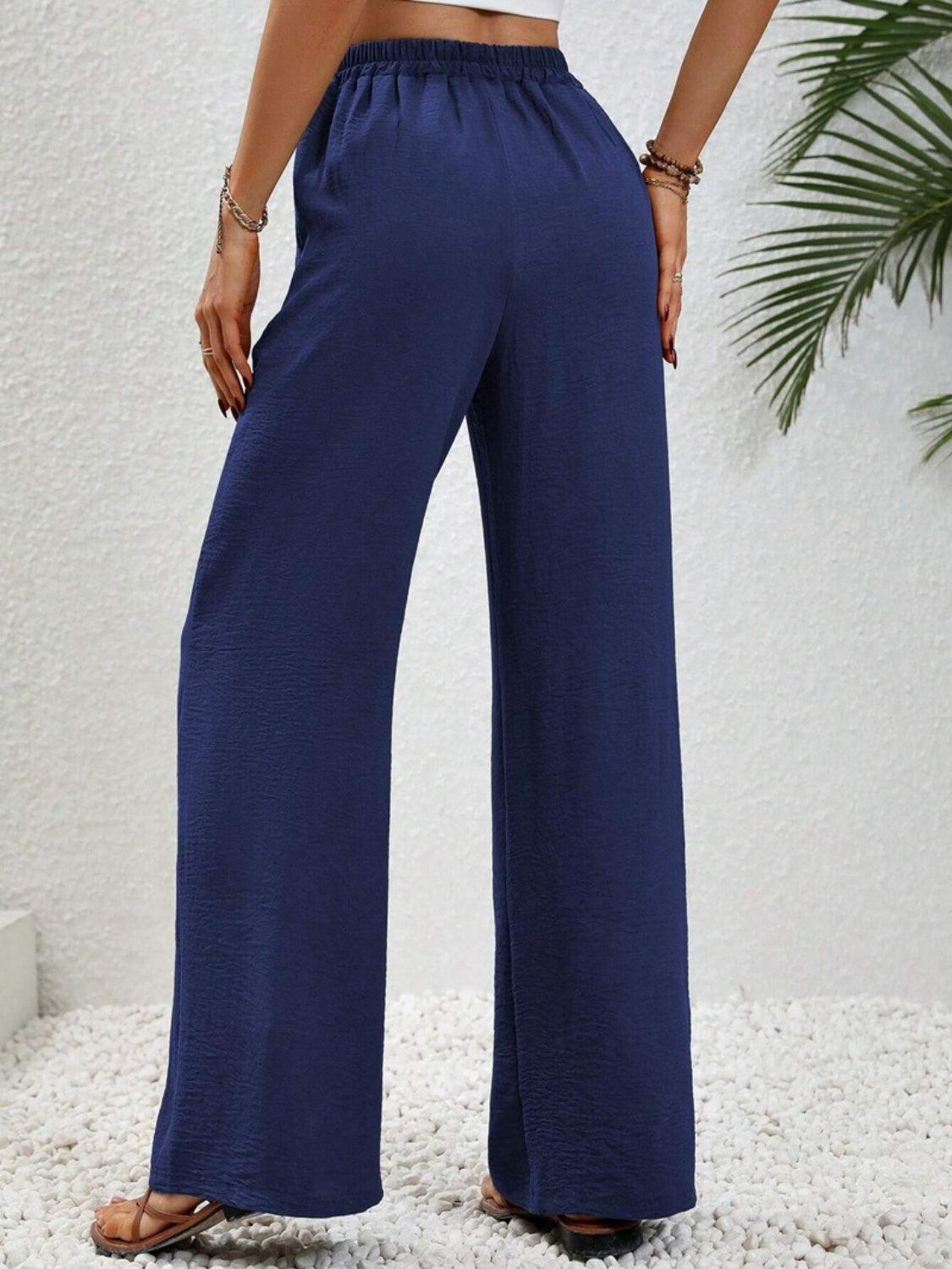 Bona Fide Fashion - Wide Leg Drawstring Pants - Women Fashion - Bona Fide Fashion