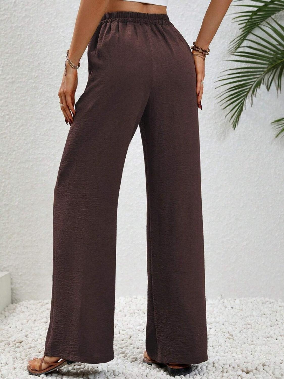 Bona Fide Fashion - Wide Leg Drawstring Pants - Women Fashion - Bona Fide Fashion