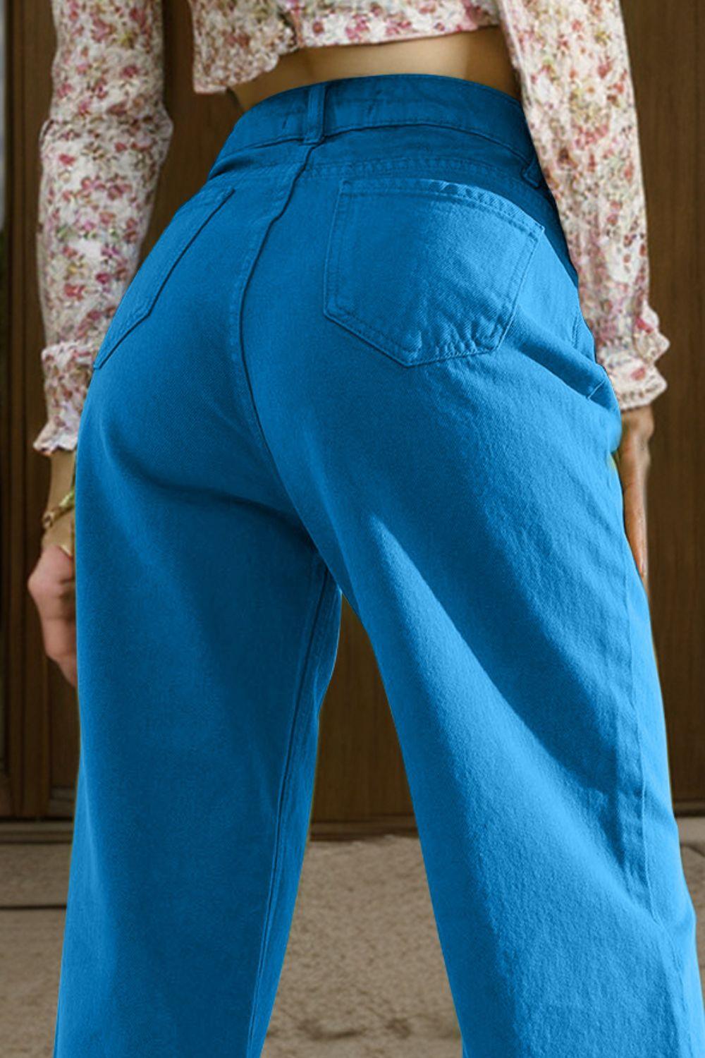 Bona Fide Fashion - Wide Leg Jeans with Pockets - Women Fashion - Bona Fide Fashion
