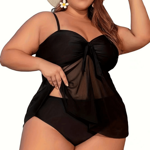 Bona Fide Fashion - Women's Plus Size Tankini Swimsuit Layered 2 Piece Bikini Set - Women Fashion HEQZUM6FUU - Bona Fide Fashion