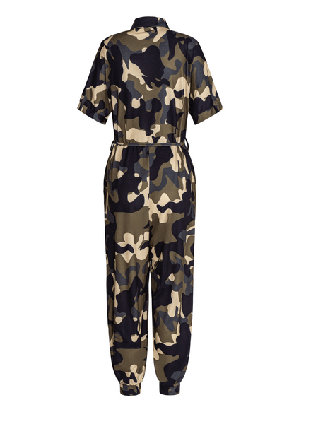 Camo Loose-Fitting Jumpsuit HFL77F6R42 - Bona Fide Fashion