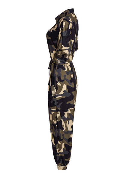 Camo Loose-Fitting Jumpsuit HFL77F6R42 - Bona Fide Fashion