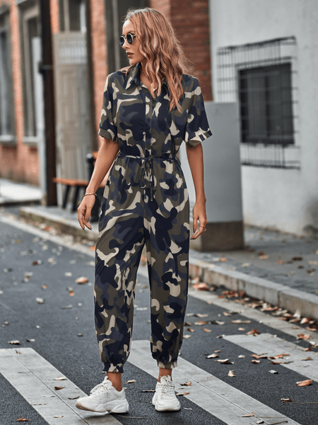 Camo Loose-Fitting Jumpsuit HFL77F6R42 - Bona Fide Fashion