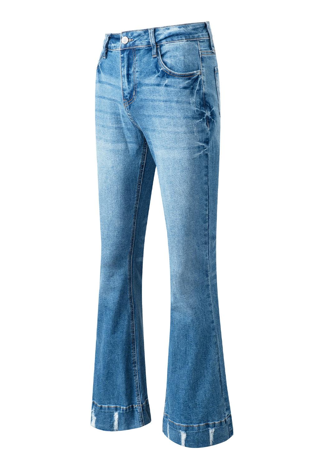 Cat's Whisker Bootcut Jeans with Pockets - Bona Fide Fashion