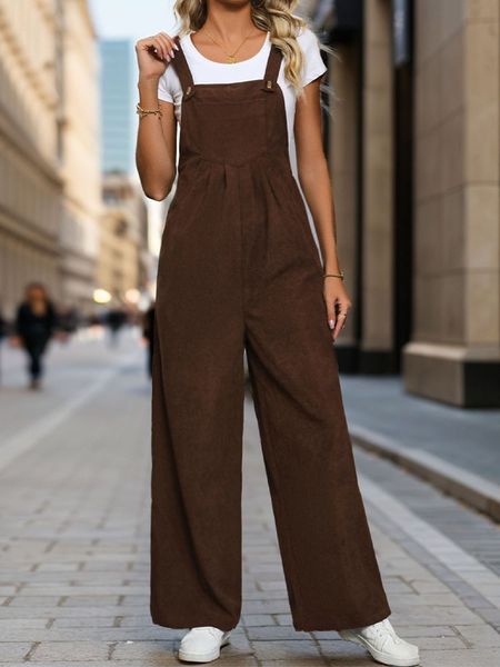 Solid Color Sleeveless Jumpsuits with Pants HEHEQZT7ZA