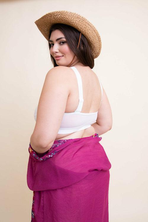 Cross Front Bralette Plus Size - Bona Fide Fashion