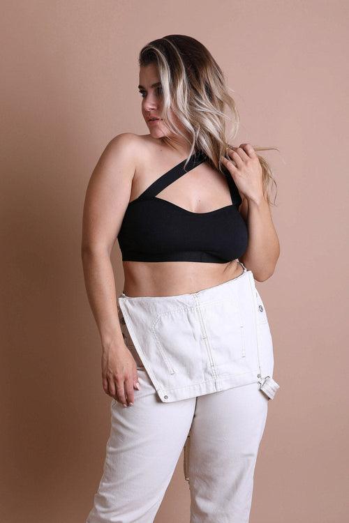 Cross Front Bralette Plus Size - Bona Fide Fashion