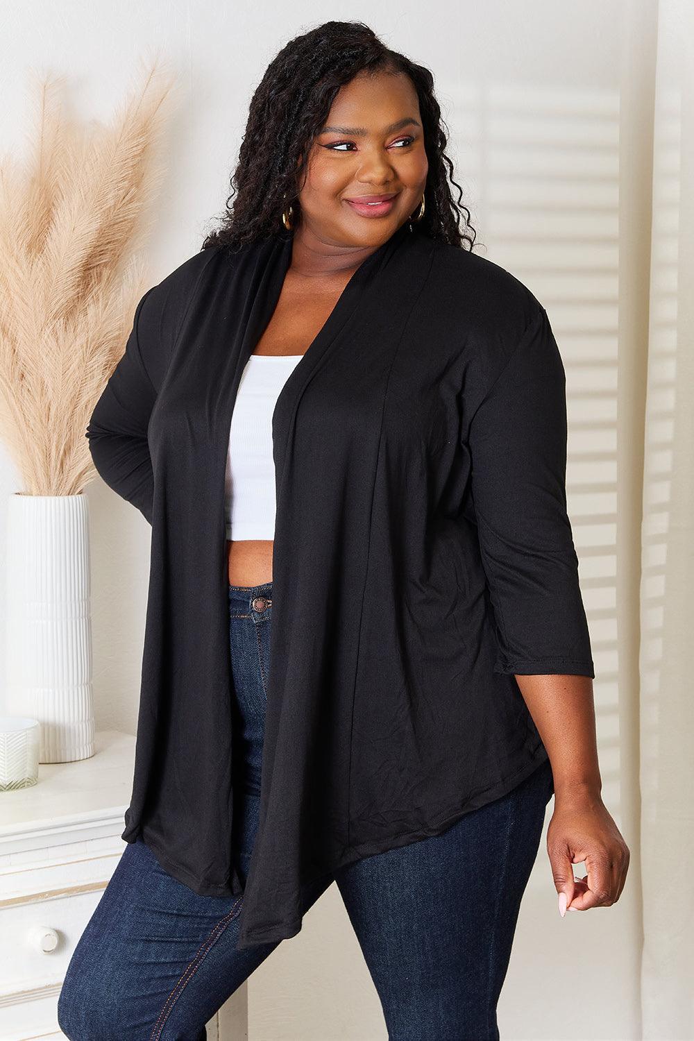 Culture Code Full Size Open Front Cardigan - Bona Fide Fashion