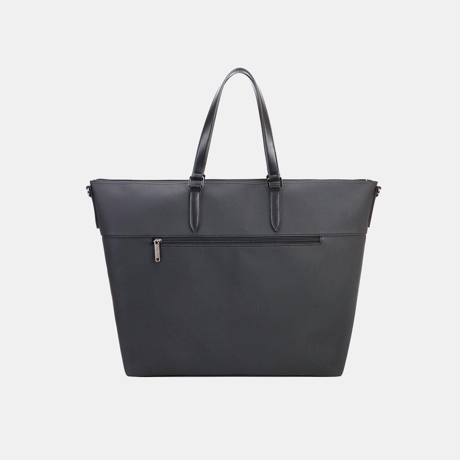 David Jones PU Leather Large Tote Bag - Bona Fide Fashion