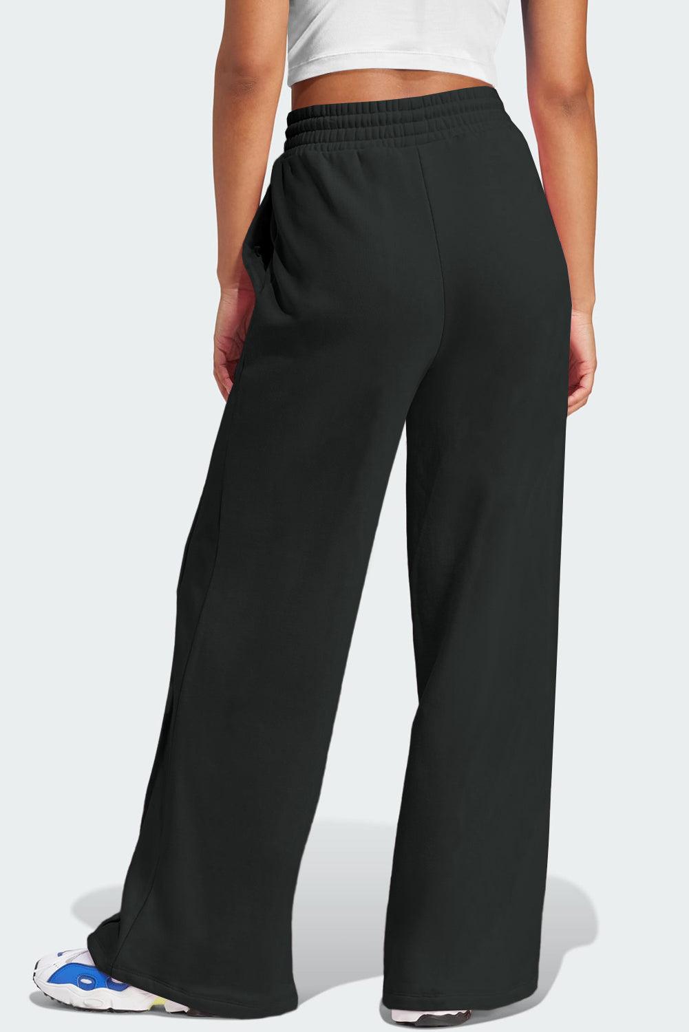 Drawstring Wide Leg Active Pants - Bona Fide Fashion