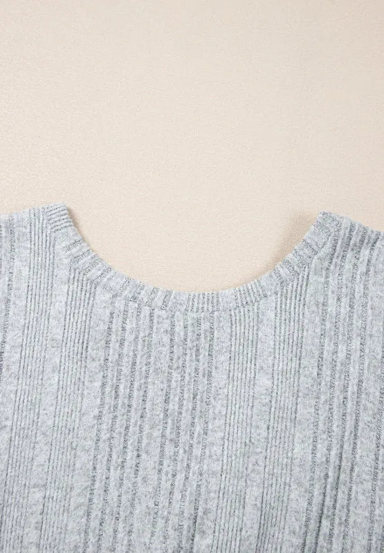 Crossover Backless Long Sleeve Knit Top