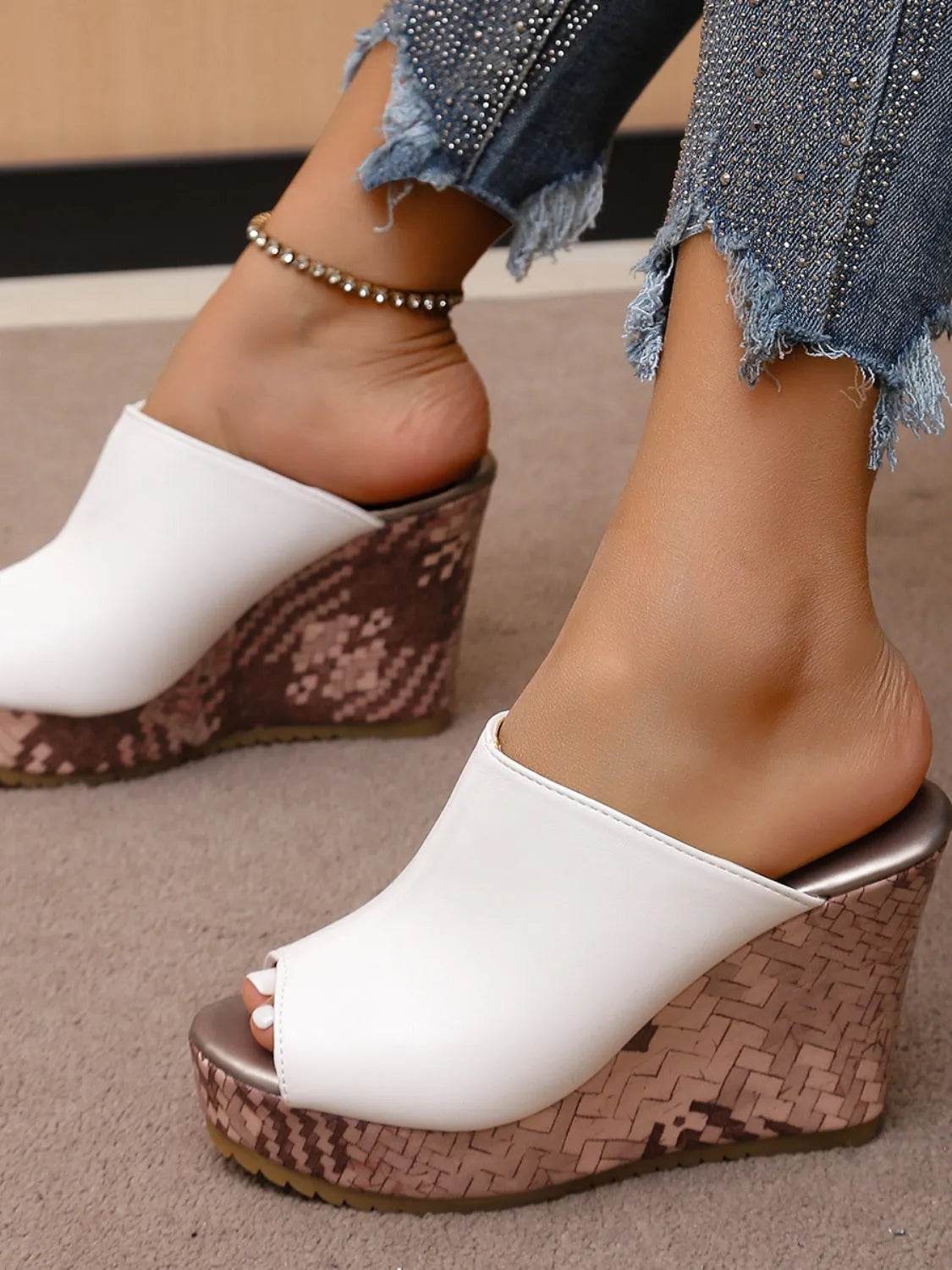 PU Leather High Heel Sandals - Bona Fide Fashion