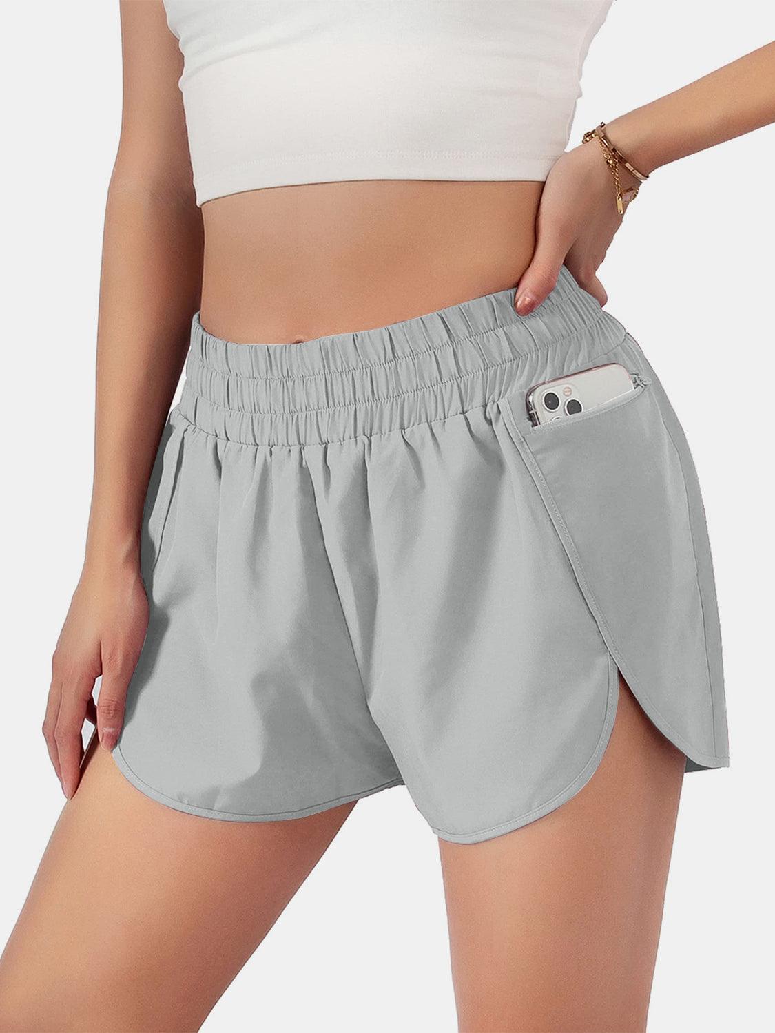 Elastic Waist Active Shorts - Bona Fide Fashion