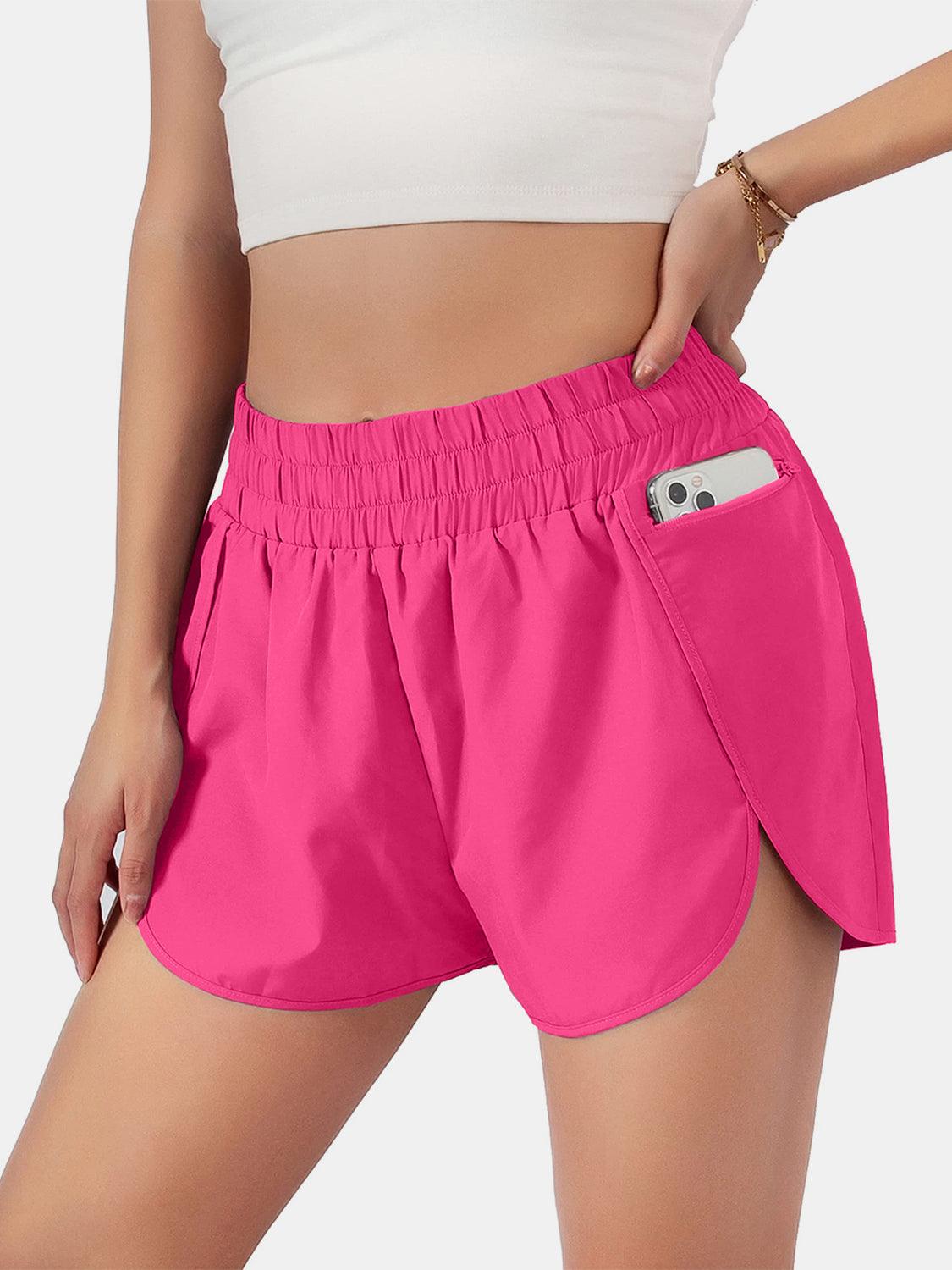 Elastic Waist Active Shorts - Bona Fide Fashion