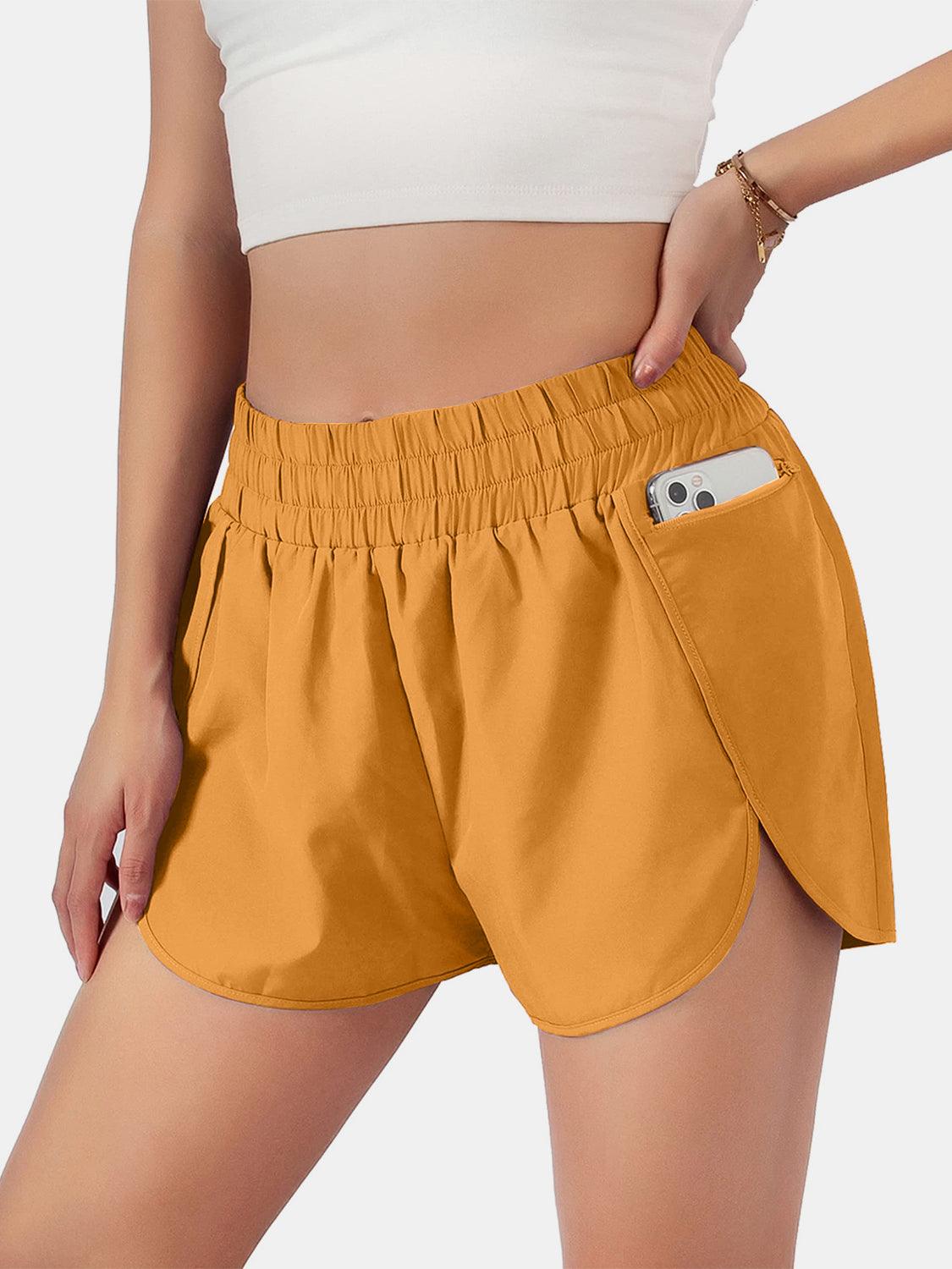 Elastic Waist Active Shorts - Bona Fide Fashion