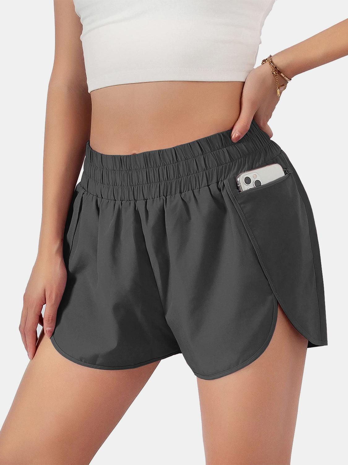 Elastic Waist Active Shorts - Bona Fide Fashion