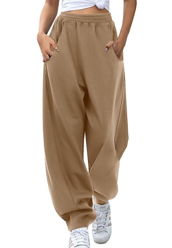 Elastic Waist Sweatpants with Pockets - Bona Fide Fashion