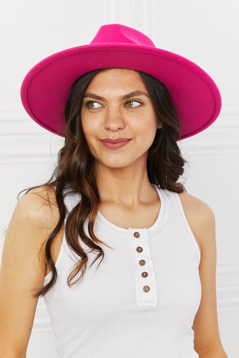Fame Keep Your Promise Fedora Hat in Pink - Bona Fide Fashion
