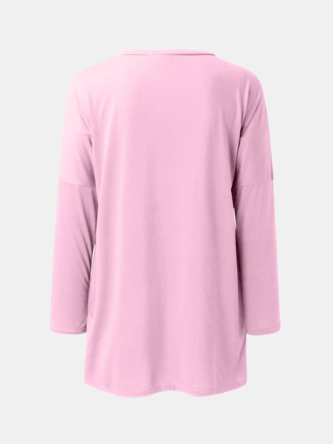 Full Size Round Neck Long Sleeve T-Shirt - Bona Fide Fashion