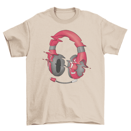 Glitchy headphones t-shirt - Bona Fide Fashion