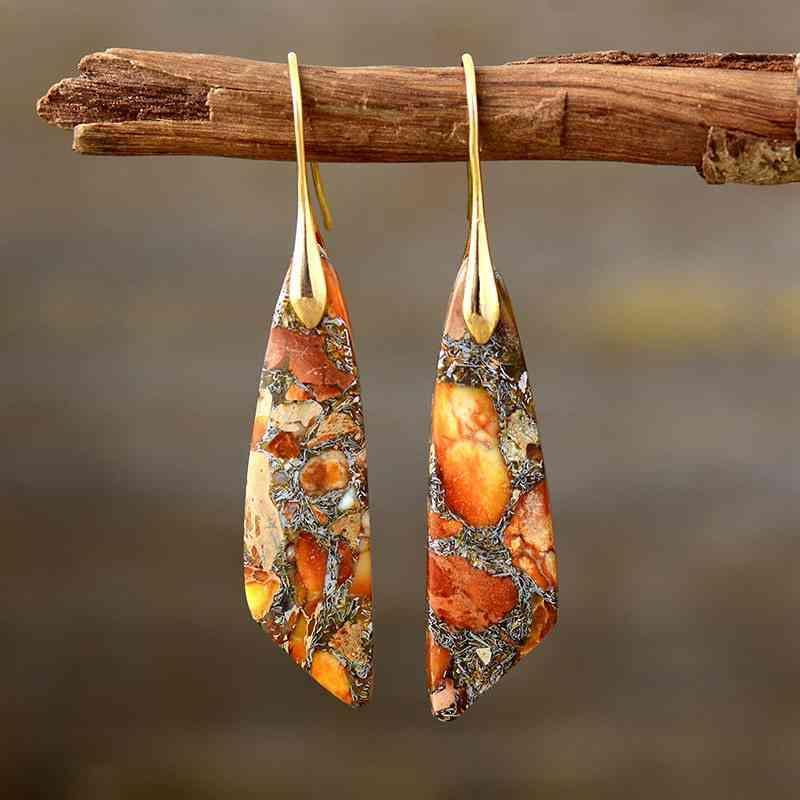 Gold-Plated Copper Dangle Earrings - Bona Fide Fashion