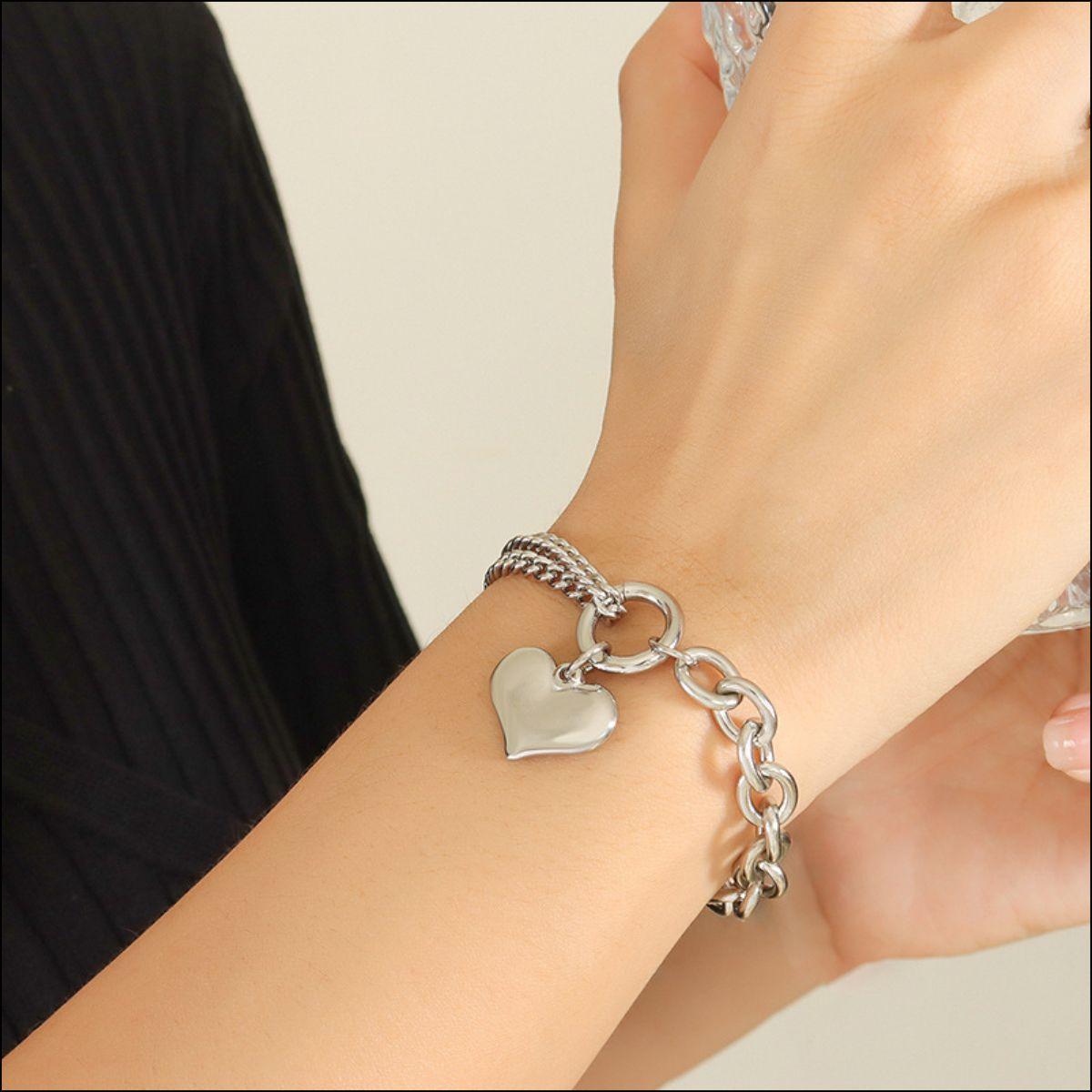 Half Chunky Chain Titanium Steel Bracelet - Bona Fide Fashion
