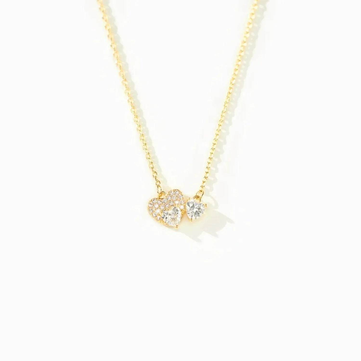 Heart Necklace | 18K Gold-Plated 925 Sterling Silver Zircon - Bona Fide Fashion