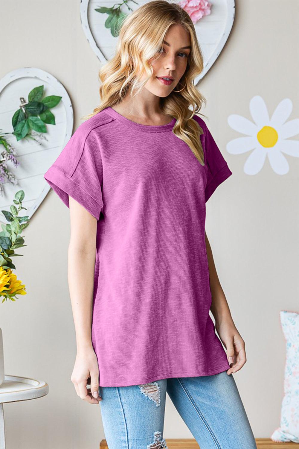 Heimish Full Size Short Sleeve Round Neck T-Shirt - Bona Fide Fashion