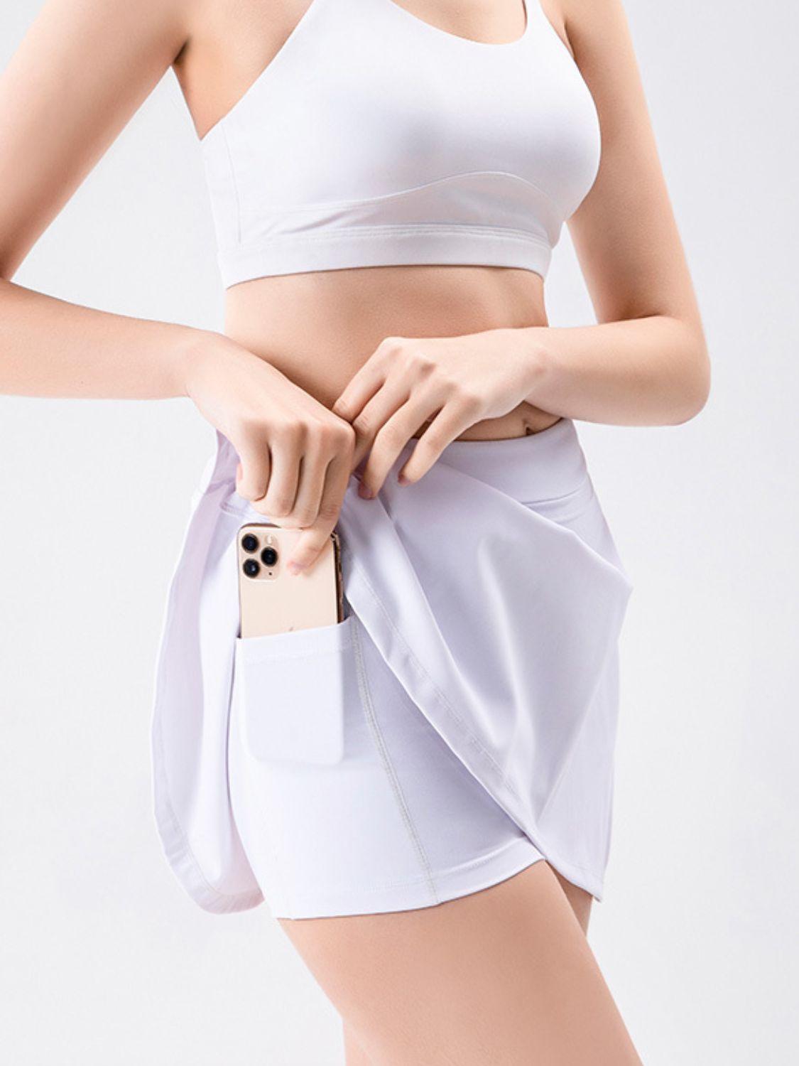 High Waist Active Skort with Pockets - Bona Fide Fashion