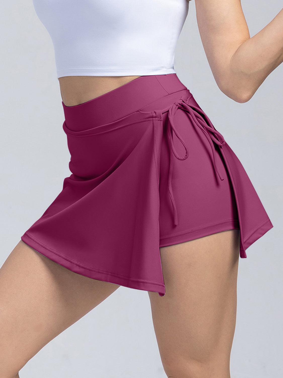 High Waist Active Skort with Pockets - Bona Fide Fashion