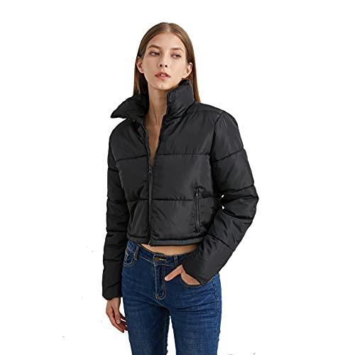 Hujoin Women's Crop Short Black Jacket Cropped Puffer Fashion Jackets for Women Short Lightweight Coat - Bona Fide Fashion