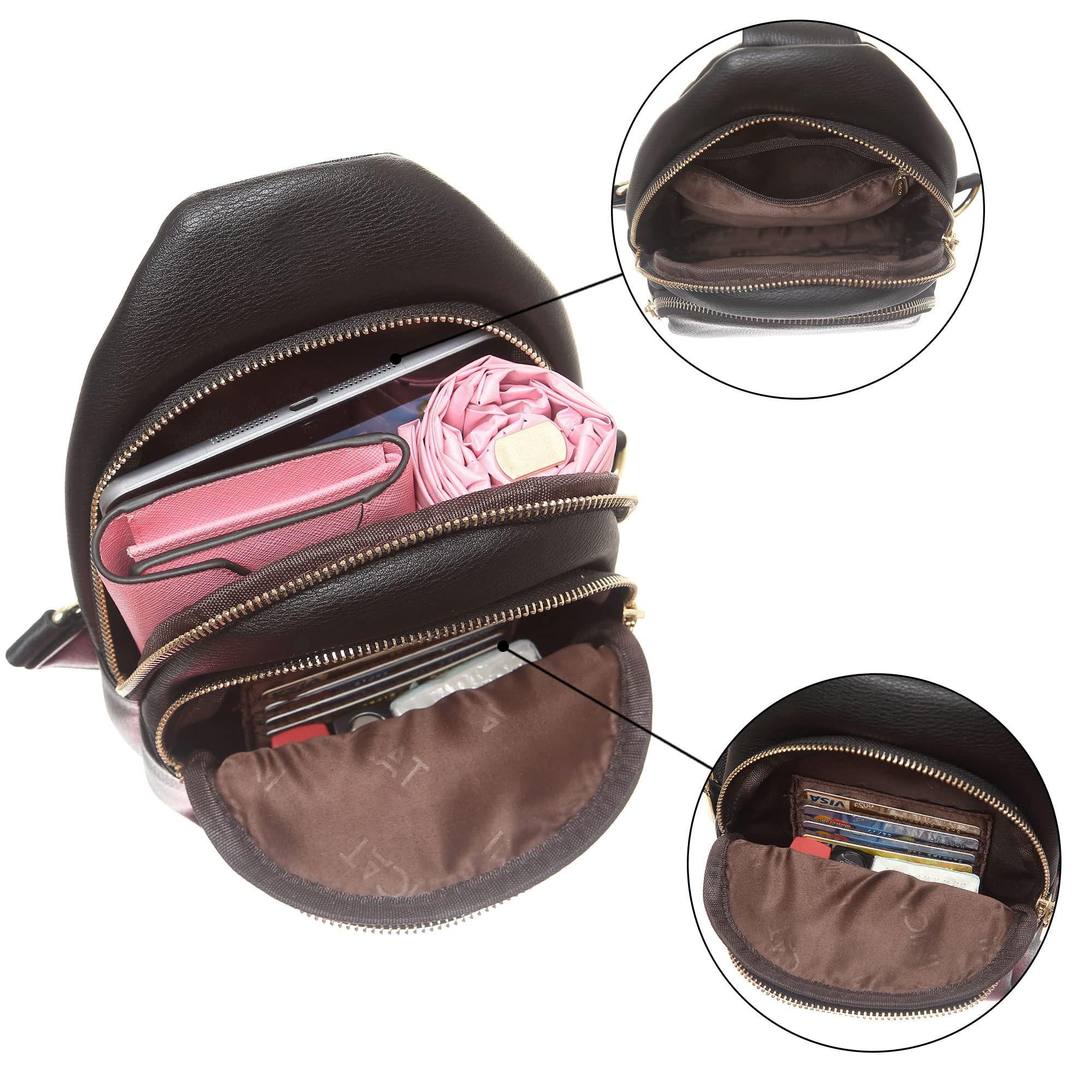 INICAT Small Crossbody Sling Bag Faux Leather Fanny Packs Purses for Women Men (Style 3-Pink) - Bona Fide Fashion