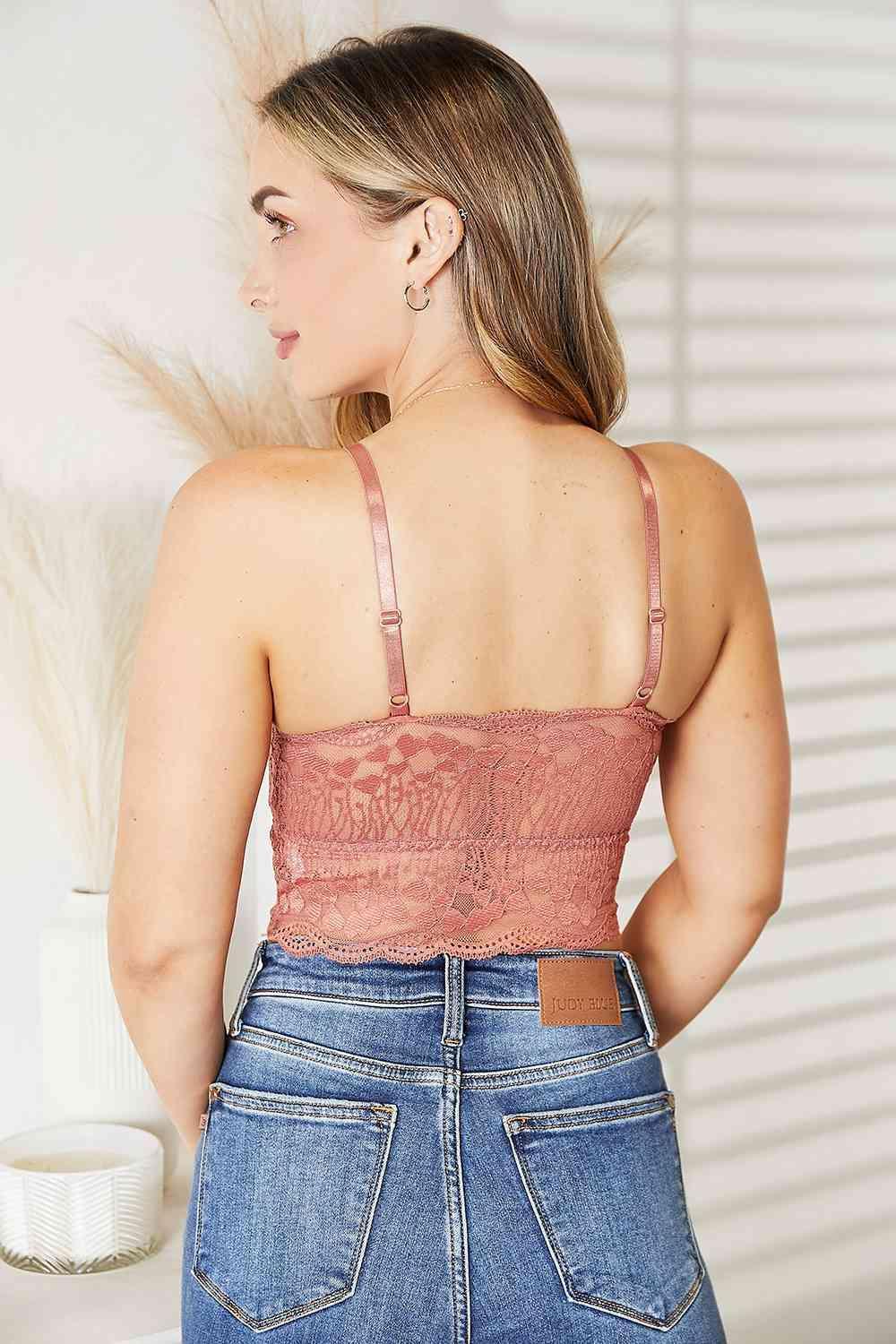 JadyK Luna Crisscross Front Lace Bralette - Bona Fide Fashion