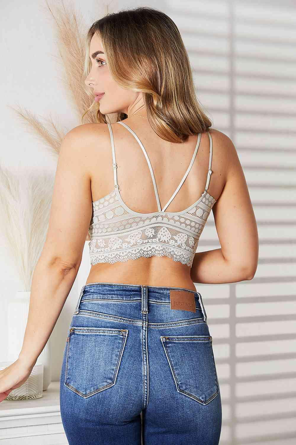 JadyK Mallory Double-Strap Lace Bralette - Bona Fide Fashion